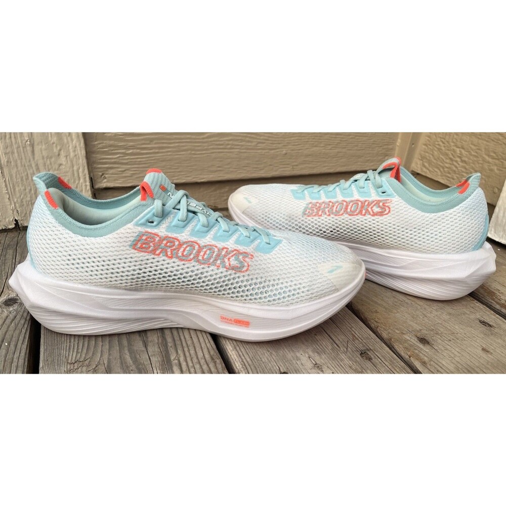 Brooks Hyperion 3 Women's 10.5 Running Shoes White/Pink Clay/Atomizer - Picture 10 of 16